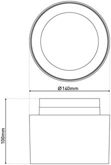 Näve LED plafondspot Trimes, Ø 14 cm, zwart, CCT, step-dimbaar