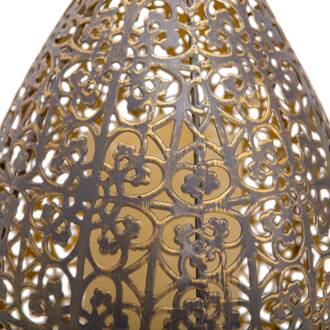 Näve LED sfeerlamp 5283758 met vlammeneffect antiek goudkleurig