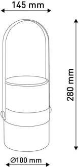 Näve LED sfeerlamp Neo voor binnen met accu, grijs grijs, wit