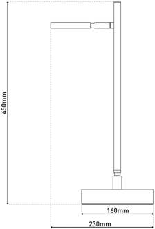 Näve LED tafellamp Lupa, zwart Hoogte 45 cm Metaal Touchdim