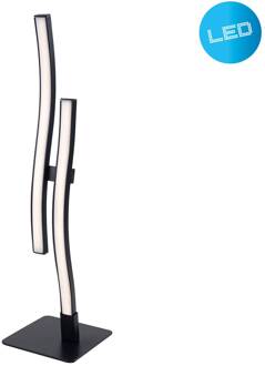 Näve LED tafellamp Onda, 2-lamps zwart, wit