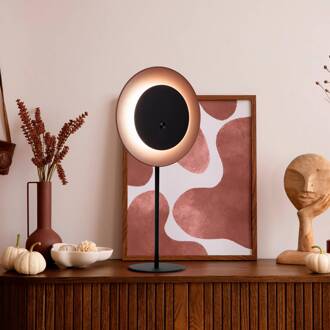 Näve LED tafellamp Solan, zwart/bruin, zonne-energie, IP54