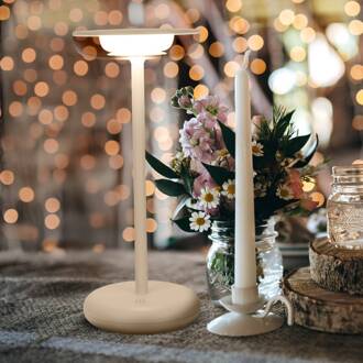 Näve LED terraslamp Pasi beige hoogte 26 cm metal touch