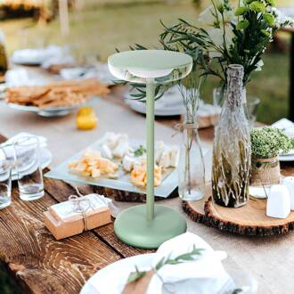 Näve LED terraslamp Pasi, mint Hoogte 26 cm Metal Touch munt