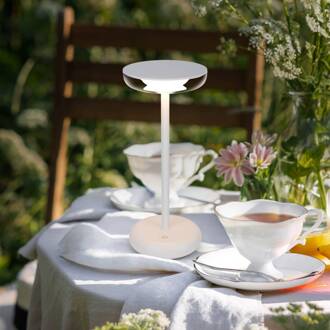 Näve LED terraslamp Pasi, wit Hoogte 26 cm Metaal Touch