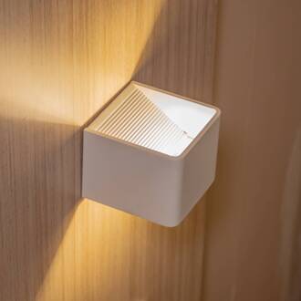 Näve LED wandlamp Cube accu, magnetisch, wit
