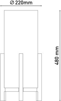 Näve Madita LED tafellamp, hoogte 48 cm, Natur naturel, wit