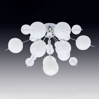 Näve Plafondlamp Explosion in wit/chroom wit, helder, chroom