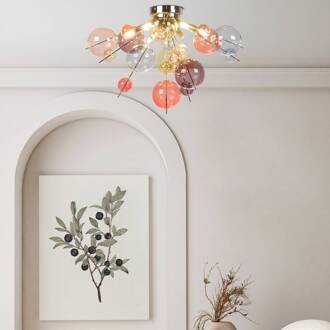 Näve Plafondlamp Explosion, Ø 57 cm, glas, pastelkleurig, G9