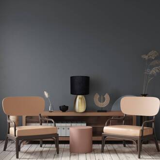 Näve Tafellamp Aurum, stoffen kap, zwart/goud zwart, goud