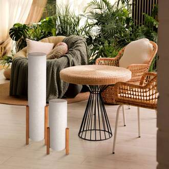 Näve Vloerlamp Matilda met stoffen kap in linnen optiek naturel, linnen-beige