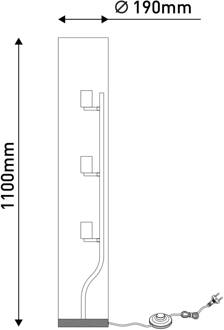 Näve Vloerlamp natuur met linnen kap naturel