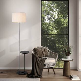 Näve Vloerlamp Tordis, zwart/wit, textiel, hoogte 157 cm Schap zwart, wit