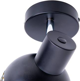 Näve Wandlamp Casco, 1-lamp, zwart zwart, goud