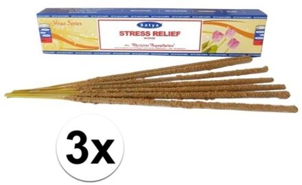 Nag champa 3x Pakjes Nag Champa wierook stokjes anti stress 15 gram - Action products