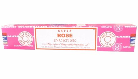 Nag champa Satya Nag Champa wierook stokjes - Rose - 20x - 15 gram