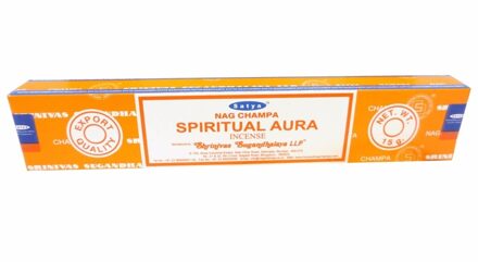 Nag champa Satya Nag Champa wierook stokjes - Spiritual Aura - 20x - 15 gram Perzik oranje