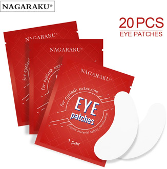 NAGARAKU Eyelashes Makeup 20 Pairs/Pack Under Eye Pads Patches Gel Patch for Eyelash Extensions Tools Under eye pads Lint free
