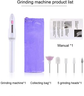 Nagel Polijstmachine Set Elektrische Nail Boor Met Polijsten Hoofd Krachtige High-Speed Rotatie Functie Professionele Nail Care