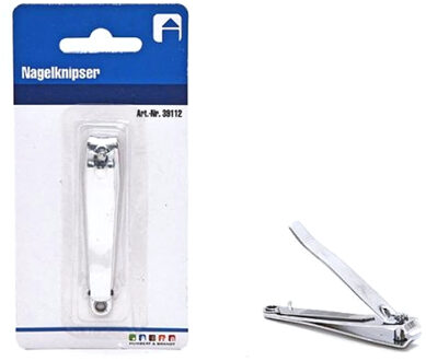 Nagelknipper - metaal - zilver - basic - 7,5 cm - nagel verzorging