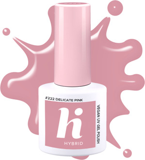 Nagellak Hi Hybrid #222 Hybrid UV Gel Polish Delicate Pink 5 ml