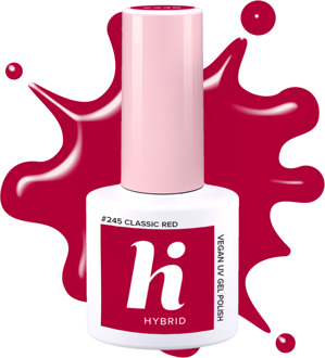 Nagellak Hi Hybrid #245 Hybrid UV Gel Polish Classic Red 5 ml