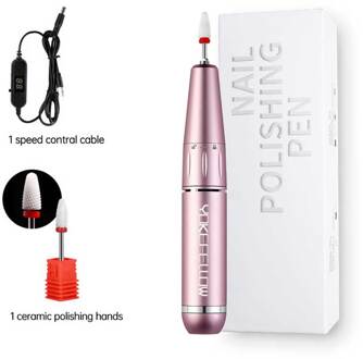 Nagels Boor Machine Draagbare Frees Voor Nail Polijsten 30000 Rpm Professionele Nagels Sander Boor Voor Nail Art Salon 30000RPM roze-A