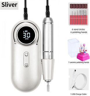 Nagels Boor Machine Draagbare Frees Voor Nail Polijsten 30000 Rpm Professionele Nagels Sander Boor Voor Nail Art Salon 30000RPM SR-C