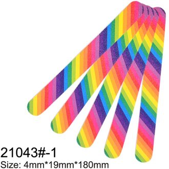 Nagelvijl Schuren Buffer Block Pedicure Manicure Buffing Polish Beauty Tools Professionele Nagelvijlen Grijs/Zwart/Rainbow Boot 043-1