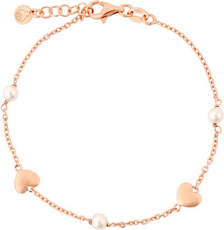 'Nahara' Dames 925 Sterling Zilveren Set: Ketting + Armband + Oorringen - Roze SET-7378 Rosé