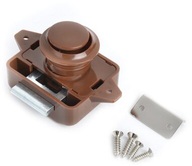 Naierdi 10Pcs Camper Auto Push Lock Diameter Rv Caravan Boot Motor Thuis Kabinet Lade Klink Knop Sloten Meubels Hardware groot bruin