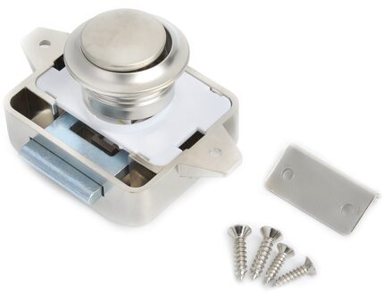 Naierdi 10Pcs Camper Auto Push Lock Diameter Rv Caravan Boot Motor Thuis Kabinet Lade Klink Knop Sloten Meubels Hardware groot Pearl Nikel