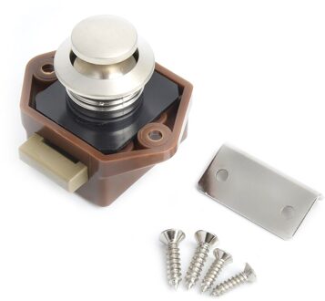 Naierdi 10Pcs Camper Auto Push Lock Diameter Rv Caravan Boot Motor Thuis Kabinet Lade Klink Knop Sloten Meubels Hardware klein bruin