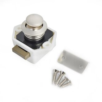 Naierdi 10Pcs Camper Auto Push Lock Diameter Rv Caravan Boot Motor Thuis Kabinet Lade Klink Knop Sloten Meubels Hardware klein wit