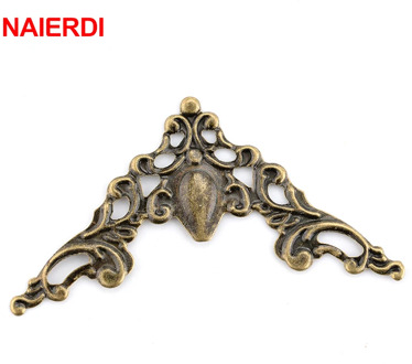 NAIERDI 30PCS Box Corner Brackets 40mm Antique Decorative Protector For Notebook Cover For Menus Photo Frame Furniture Hardware
