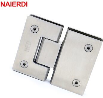 NAIERDI-4904 180 Graden Scharnier Open 304 Rvs Wall Mount Glas Douche Deur Scharnieren Voor Thuis Badkamer Meubels Hardware