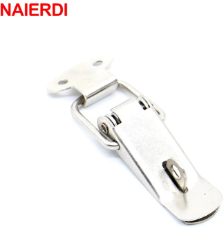 NAIERDI-J106 Cabinet Box Locks Spring Loaded Latch Catch Toggle 27*63 Iron Hasps For Sliding Door Window Furniture Hardware