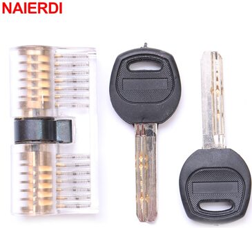 Naierdi Praktijk Transparante Lock Pick Zichtbaar Training Vaardigheid Cutaway Inside Koperen Hangslot Tool Voor Slotenmaker Leverancier Hardware