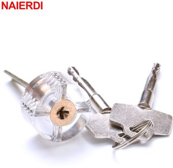Naierdi Praktijk Transparante Lock Pick Zichtbaar Training Vaardigheid Cutaway Inside Koperen Hangslot Tool Voor Slotenmaker Leverancier Hardware