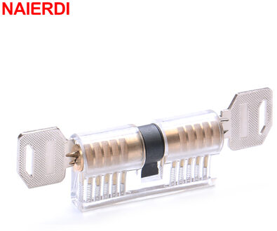 Naierdi Transparante Slotenmaker Sloten Cutaway Training Vaardigheid Professionele Zichtbaar Praktijk Hangslot Koper Lock Pick Gereedschap Hardware