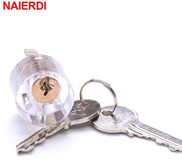 Naierdi Transparante Slotenmaker Sloten Cutaway Training Vaardigheid Professionele Zichtbaar Praktijk Hangslot Koper Lock Pick Gereedschap Hardware