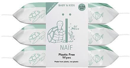 Naïf Plasticvrije Babydoekjes 3-pak 3x 54 tissues