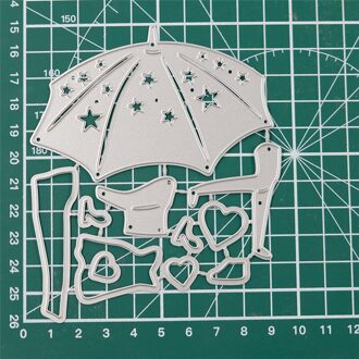 Naifumodo Liefde Paar Vogels Beer Metalen Stansmessen Frame Sterft voor Scrapbooking Card Album Embossing Gestanst Template Goud