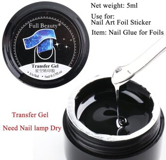 Nail Art Folie Transfer Gel Uv Led Nail Art Lijm Gel Pen Decoraties Kit