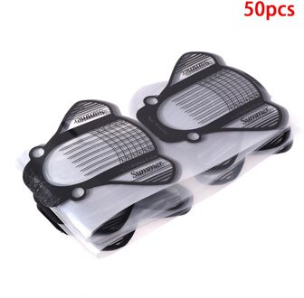 Nail Art Franse Acryl Uv Gel Tips Extension Builder Vorm Gids Stencil Manicure Tool 50stk