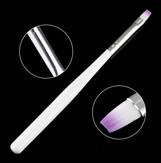 Nail Art Liner Schilderen UV Borstel Gradiënt Tekening Wit Handvat Nail Brush Liners Nail Art Manicure Accessoires Tool