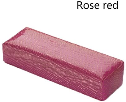 Nail Art Pu Lederen Hand Arm Rest Kussen Kussen Manicure Care Soft Nagelsalon Polish Hand Houder Manicure Tafel roos rood