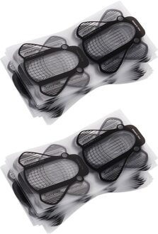 Nail Art Tips Uitbreiding Forms Gids Franse Tool Acryl Gel Nagellak Uv Gel Gebouw Extender Vormen Bee Vliegtuigen Vinger houden