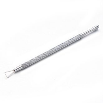 Nail Art Uv Gel Polish Remover Driehoek Staaf Stok Pusher 1Pc Duurzaam Cuticle Verwijderen Beauty Tool Trimmer Manicure zilver