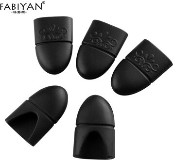 Nail Art Uv Gel Polish Remover Wrap Siliconen Elastische Soak Off Caps Manicure Rubber Ontvetter Herbruikbare Vernis 5Pcs Cleaning tool zwart